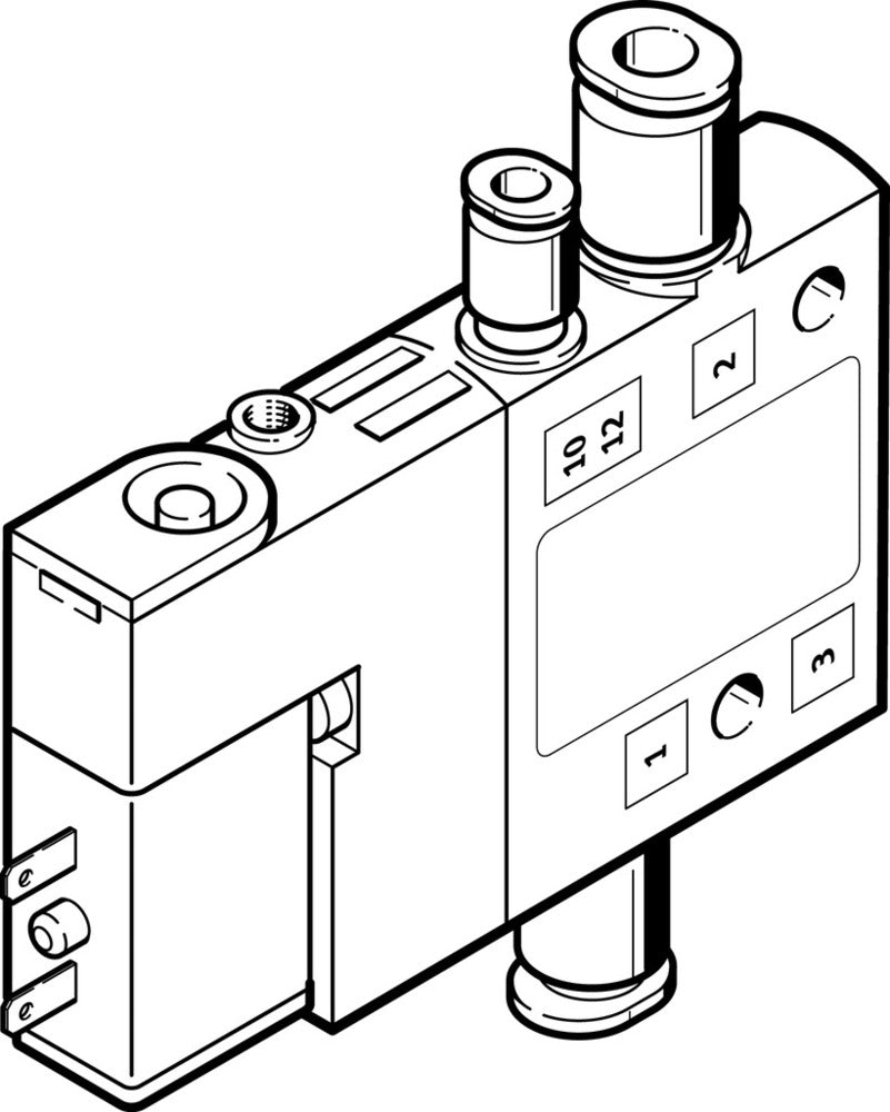 Festo 3/2 NC Monostable Válvula Solenoide De Aire QS-4 190L/Min - 196849