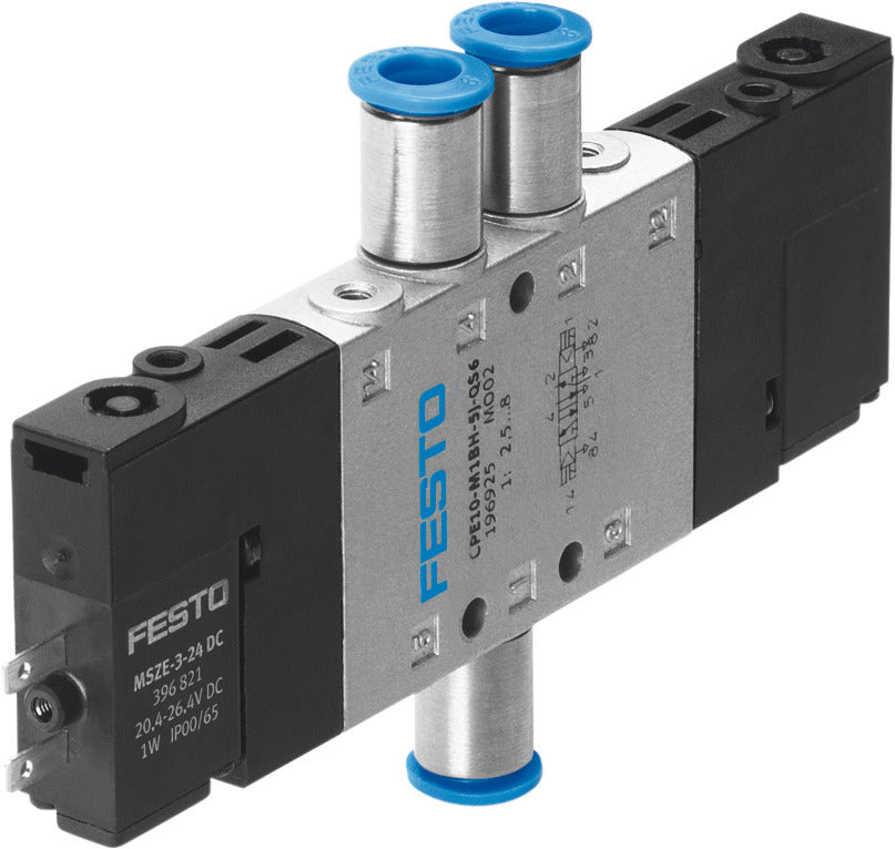 Festo 5/2 Bistable Válvula Solenoide De Aire QS-6 320L/Min - 196877