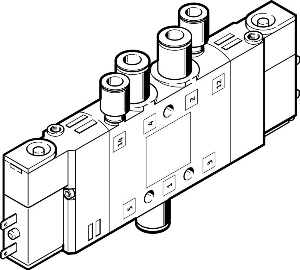 Festo 5/2 Bistable Válvula Solenoide De Aire QS-4 180L/Min - 196879
