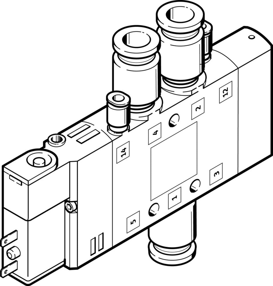 Festo 5/2 Monostable Válvula Solenoide De Aire QS-6 400l/min - 196913