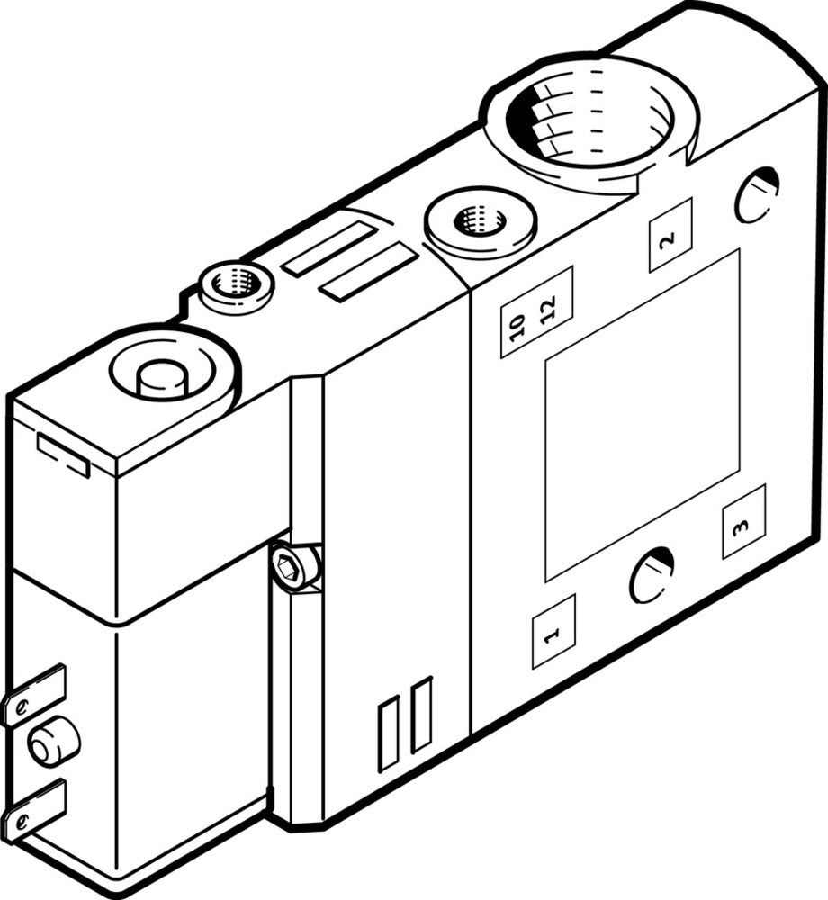 Festo 3/2 NC Monostable Válvula Solenoide De Aire G1/8 900L/Min - 196929