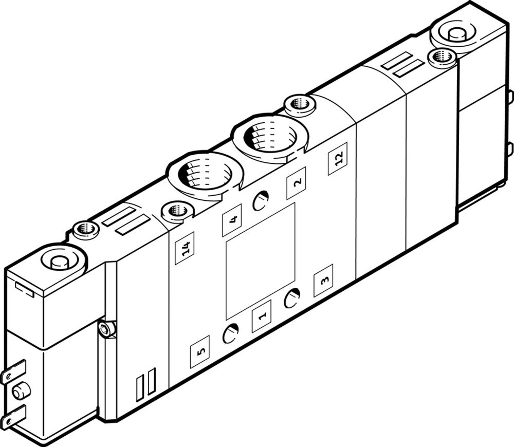 Festo 5/3 Válvula Solenoide De Aire A Presión G1/8 750L/Min - 196934