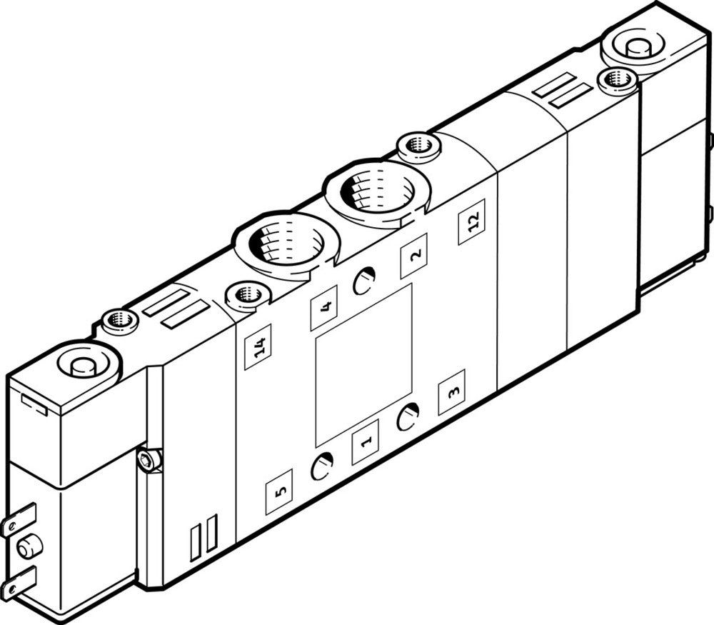 Festo 5/3 Válvula Solenoide De Aire Exhausto M7 250L/Min - 533144