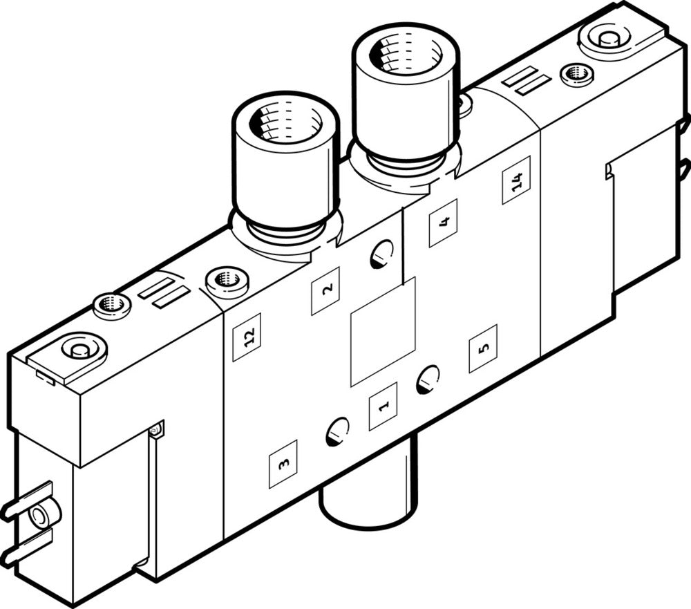 Festo 5/3 Válvula Solenoide De Aire A Presión M5 180L/Min - 533164