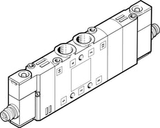 Festo 5/3 Válvula Solenoide De Aire A Presión M7 300L/Min - 550232
