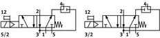 Festo 5/2 O 3/2 Conmutable Válvula Solenoide De Aire 1250L/Min 2.5 - 8Bar/36 - 116Psi - 8078398