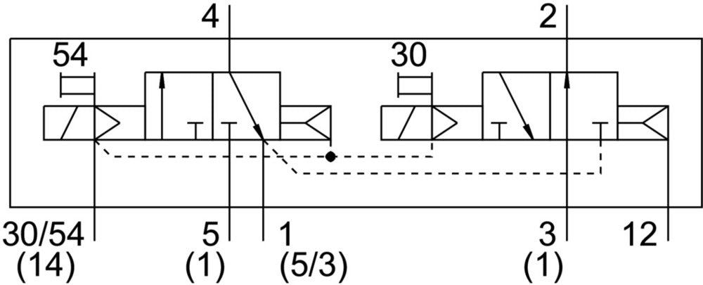 Festo 2x3/2 NO/NC Monostable Válvula Solenoide De Aire Tamaño 2 ISO 5599-2 2400l/min - 560830
