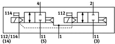 Festo 2x2/2 NC Monostable Válvula Solenoide De Aire Tamaño 1 ISO 5599-2 1400l/min - 561344