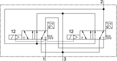 Festo 3/2 NC Bloque De Control Monostable G1/4 1050l/min 3 - 10bar/44 - 145psi - 574011