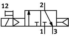Festo 3/2 NC Monostable Válvula Solenoide De Aire Placa Base 180L/Min 2 - 8Bar/2 - 116Psi - 560703