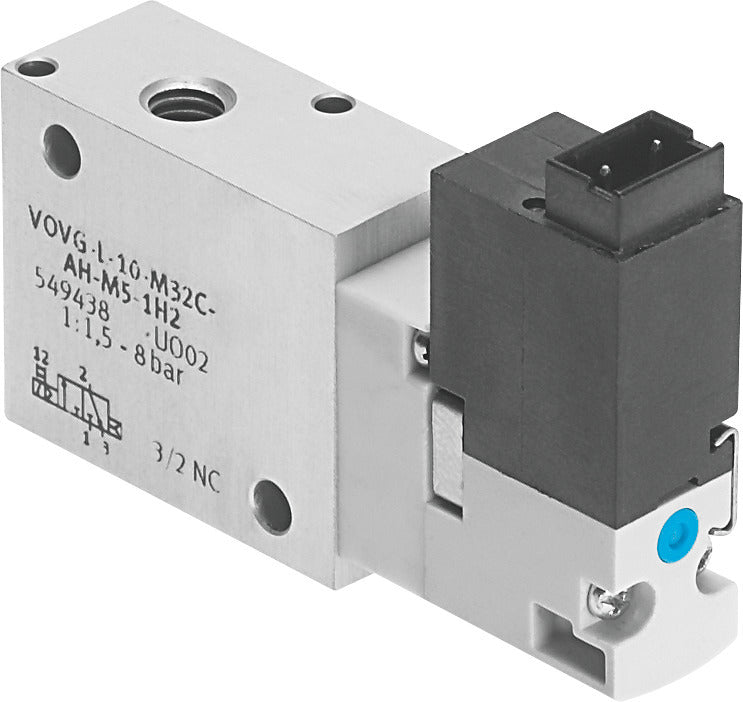Festo 3/2 NO Monostable Válvula Solenoide De Aire M5 200L/Min 2 - 8Bar/2 - 116Psi - 560700