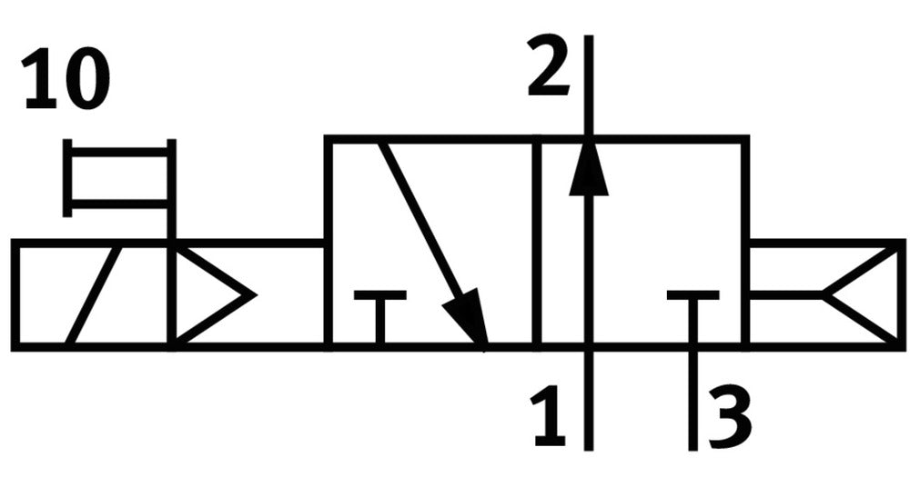 Festo 3/2 NO Monostable Válvula Solenoide De Aire Placa Base 180L/Min 2 - 8Bar/2 - 116Psi - 560711