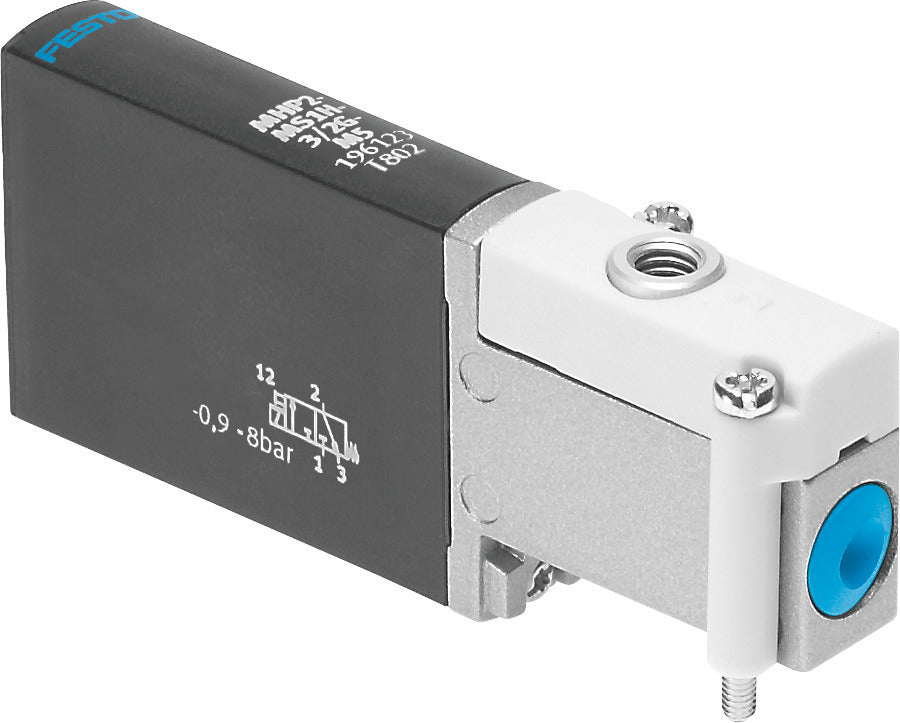 Festo 3/2 NO Monostable Válvula Solenoide De Aire M5 100L/Min -0,9 - 8Bar/-13 - 116Psi - 196142