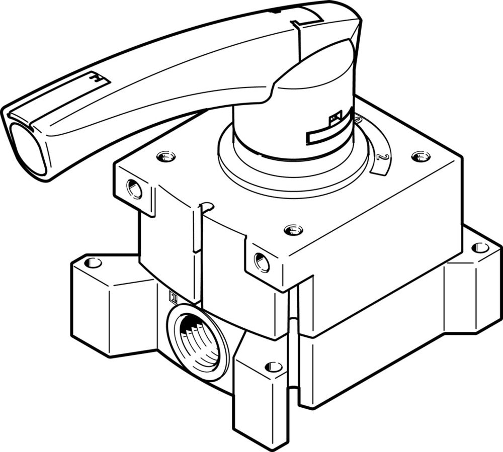 Festo Válvula De Palanca Manual Presurizada 4/3 M5 170L/Min - 3410683