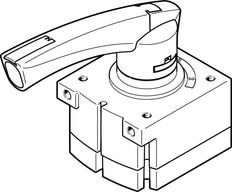Festo 4/3 NC Válvula De Palanca Manual G1/2 3800l/min - 3192075