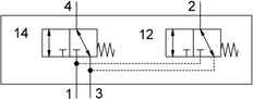 Festo 2x3/2 NC Monostable Válvula De Panel Frontal PK-3 70l/min - 184135