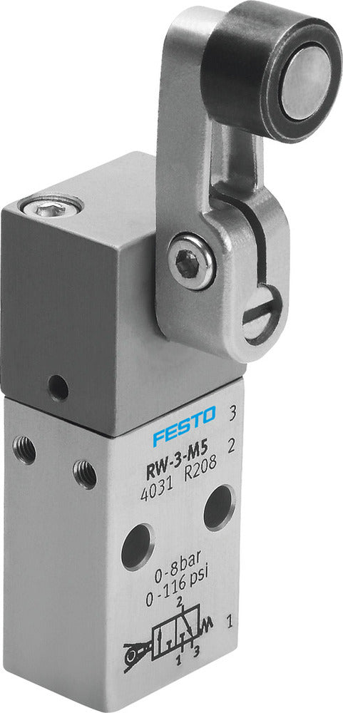 Festo 3/2 NC Válvula De Palanca Giratoria Monostable M5 80L/Min - 4031