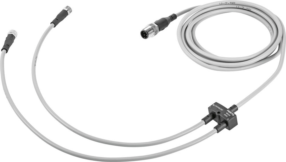 Festo Y-Distribuidor Con Cables En Ambos Extremos 2.5m/0.3m 3A IP65 IP68 IP69K/- 8035485