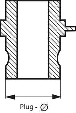 Conector de acoplamiento de aluminio Camlock DN 50 (2'') para enchufe MIL-C-27487