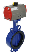 Pneumatic Butterfly Valve DN150 (6 inch) Wafer Cast Iron Stainless Steel NBR Double Acting