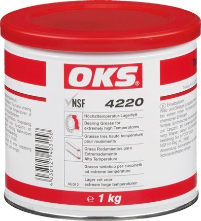 Grasa para rodamientos para temperaturas extremas grado alimenticio 500g OKS 4220