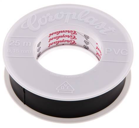 Cinta aislante eléctrica probada por VDE 25mm/25m Negro