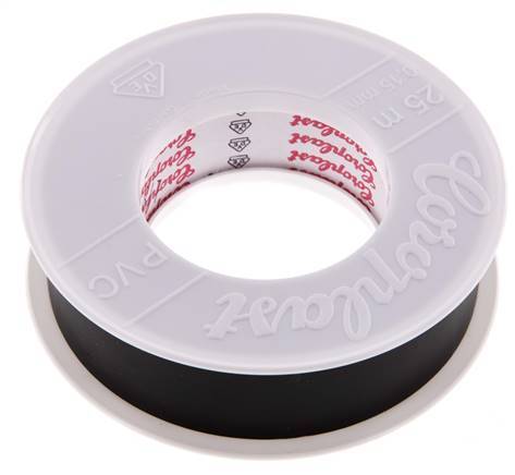 Cinta aislante eléctrica probada por VDE 25mm/25m Negro