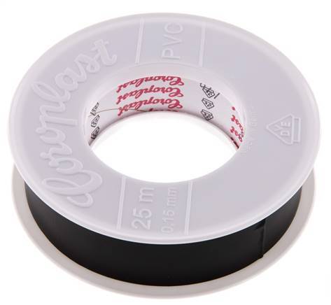 Cinta aislante eléctrica probada por VDE 25mm/25m Negro