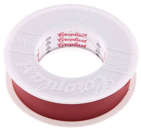 Cinta aislante eléctrica probada por VDE 25mm/25m Rojo