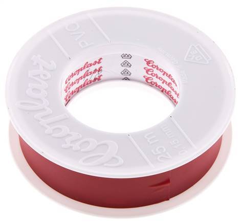 Cinta aislante eléctrica probada por VDE 25mm/25m Rojo