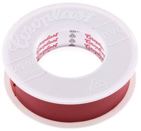 Cinta aislante eléctrica probada por VDE 25mm/25m Rojo