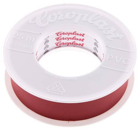 Cinta aislante eléctrica probada por VDE 25mm/25m Rojo