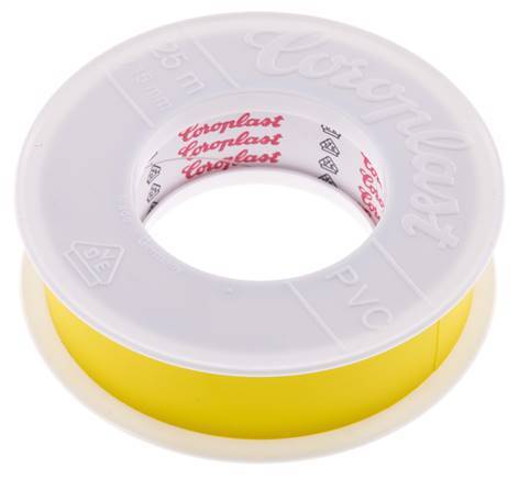 Cinta aislante eléctrica probada por VDE 25mm/25m Amarillo