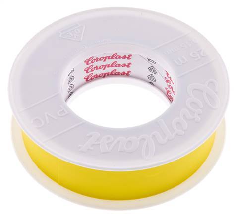 Cinta aislante eléctrica probada por VDE 25mm/25m Amarillo
