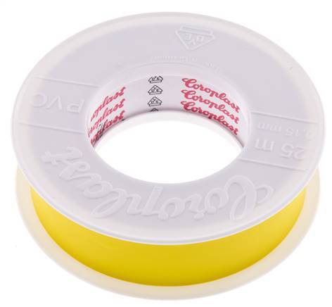 Cinta aislante eléctrica probada por VDE 25mm/25m Amarillo
