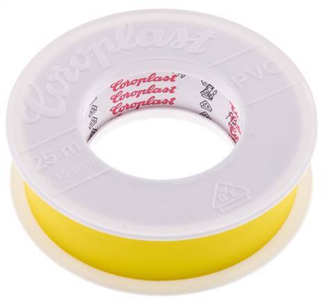 Cinta aislante eléctrica probada por VDE 25mm/25m Amarillo
