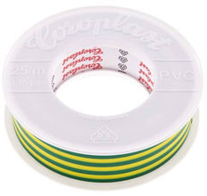 Cinta aislante eléctrica probada por VDE 25mm/25m Verde/Amarillo