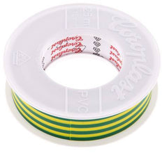 Cinta aislante eléctrica probada por VDE 25mm/25m Verde/Amarillo