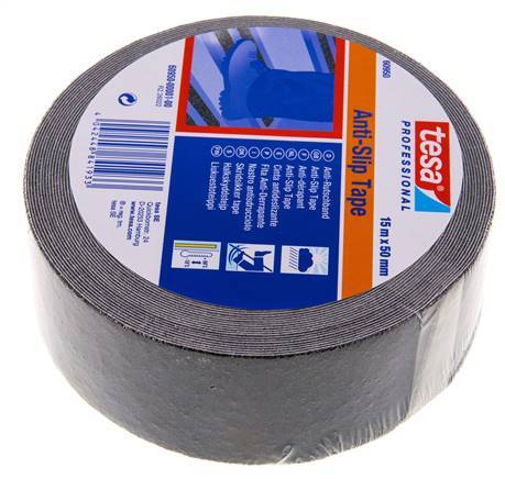 Cinta adhesiva antideslizante 50mm/15m Negro