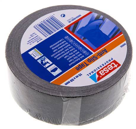 Cinta adhesiva antideslizante 50mm/15m Negro
