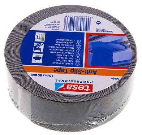 Cinta adhesiva antideslizante 50mm/15m Negro
