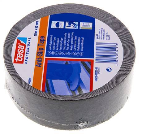 Cinta adhesiva antideslizante 50mm/15m Negro
