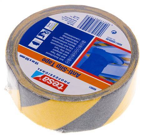 Cinta adhesiva antideslizante 50mm/15m Negro/Amarillo