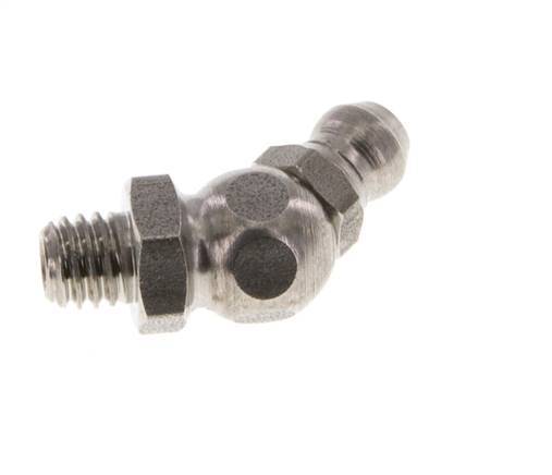 Engrasador hidráulico acodado Acero inoxidable M6x1 DIN 71412