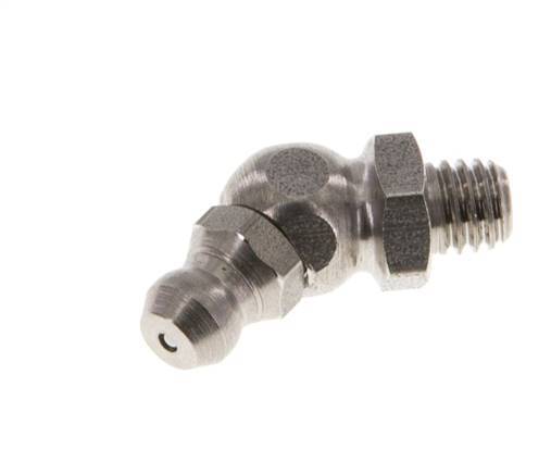 Engrasador hidráulico acodado Acero inoxidable M6x1 DIN 71412