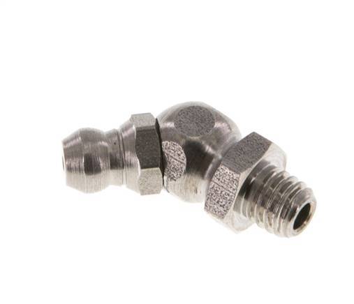 Engrasador hidráulico acodado Acero inoxidable M6x1 DIN 71412
