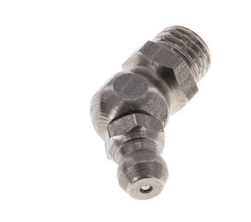 Engrasador hidráulico acodado Acero inoxidable M8x1 DIN 71412