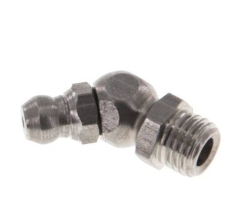 Engrasador hidráulico acodado Acero inoxidable M8x1 DIN 71412