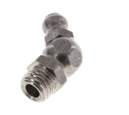 Engrasador hidráulico acodado Acero inoxidable M8x1 DIN 71412