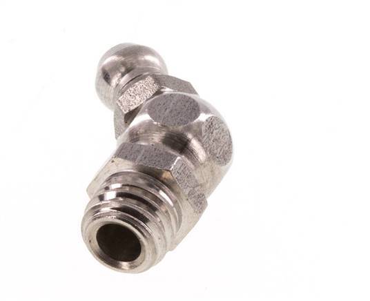 Engrasador hidráulico acodado Acero inoxidable M8x1,25 DIN 71412